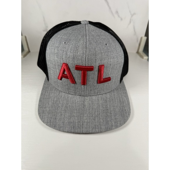Richardson Other - ATL Hat Grey/Black with Red Letters Trucker Style New
